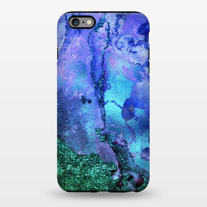 iPhone 6/6s plus StrongFit Blue and Green Glitter Marble by  Utart