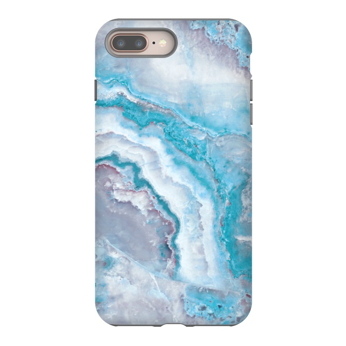iPhone 7 plus StrongFit Teal Veined Agate by  Utart