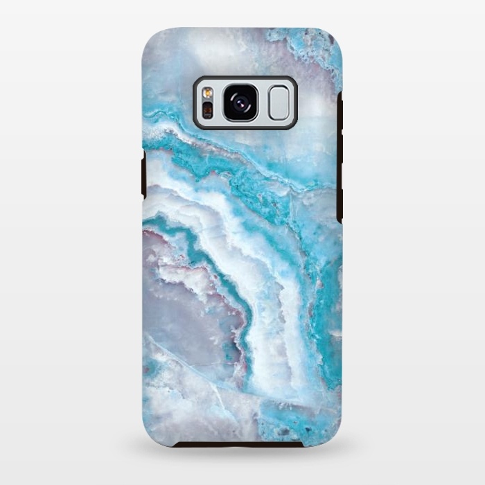 Galaxy S8 plus StrongFit Teal Veined Agate by  Utart