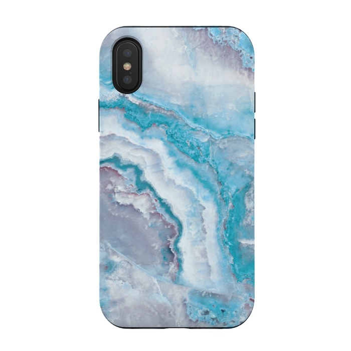 iPhone Xs / X StrongFit Teal Veined Agate by  Utart