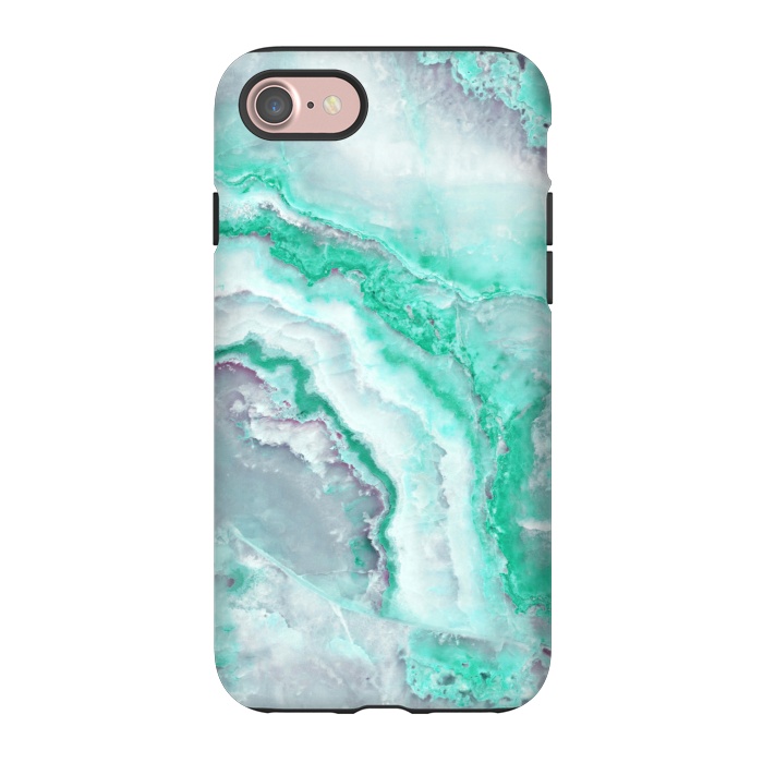 iPhone 7 StrongFit Mint Green Veined Agate by  Utart