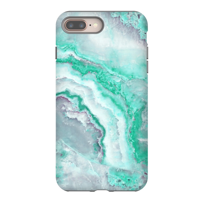 iPhone 7 plus StrongFit Mint Green Veined Agate by  Utart