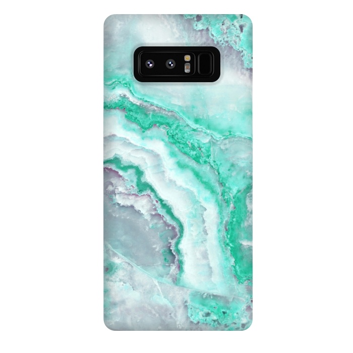 Galaxy Note 8 StrongFit Mint Green Veined Agate by  Utart