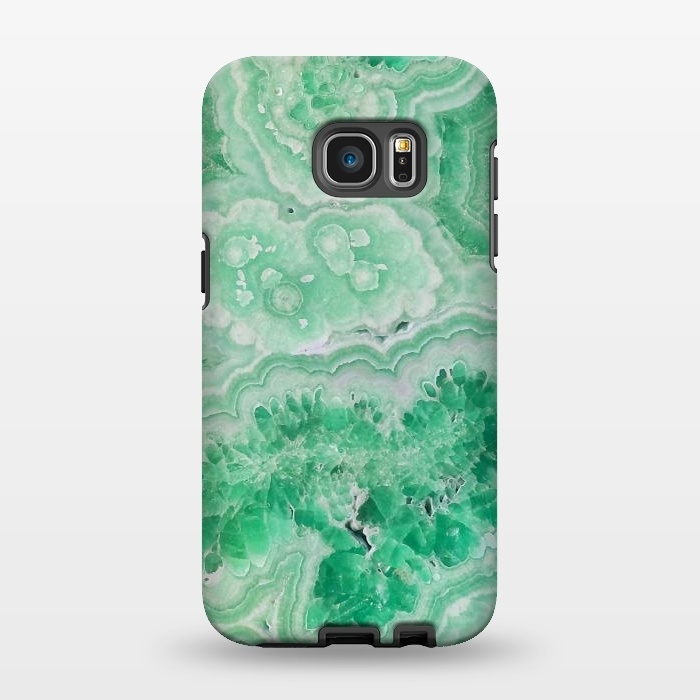 Galaxy S7 EDGE StrongFit Mint Green Agate by  Utart