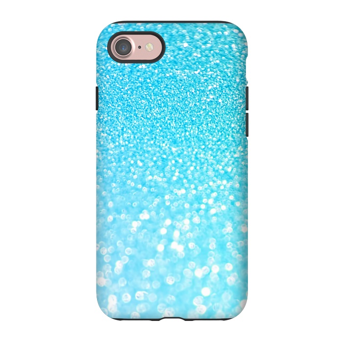 iPhone 7 StrongFit Sky Blue Faux Glitter by  Utart