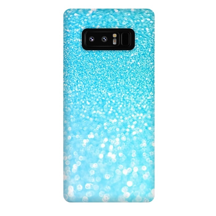 Galaxy Note 8 StrongFit Sky Blue Faux Glitter by  Utart