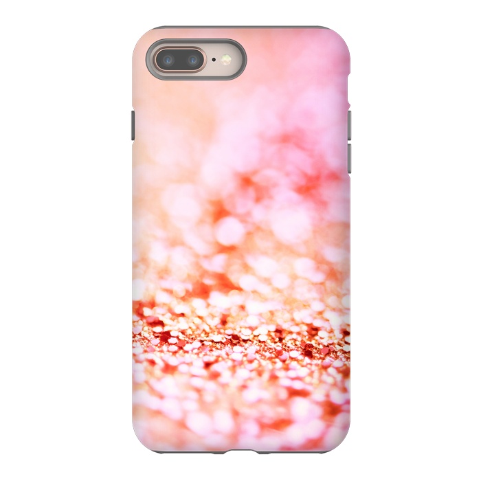 iPhone 7 plus StrongFit Sunny pink faux glitter by  Utart