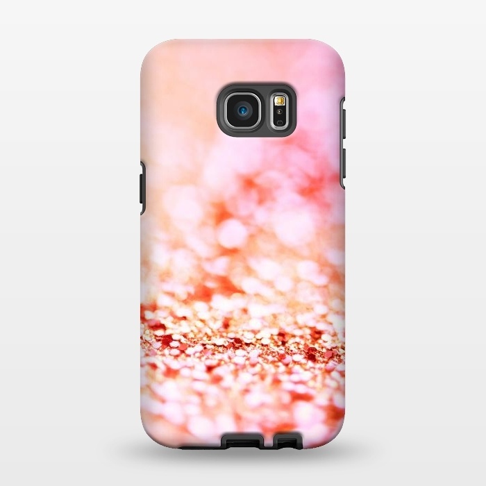 Galaxy S7 EDGE StrongFit Sunny pink faux glitter by  Utart
