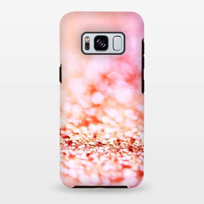 Galaxy S8 plus StrongFit Sunny pink faux glitter by  Utart