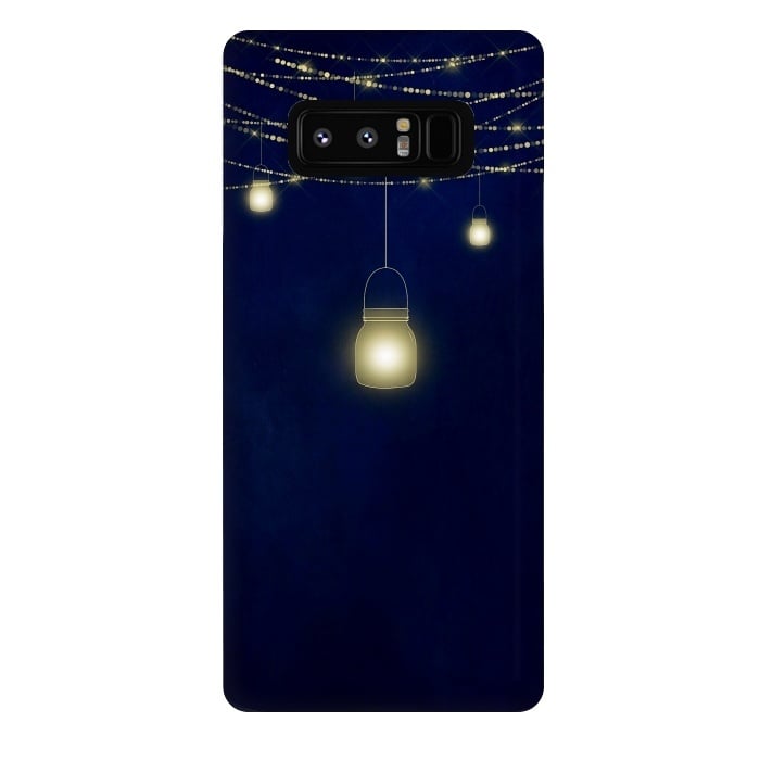 Galaxy Note 8 StrongFit Sparkling Light Jars at night by  Utart