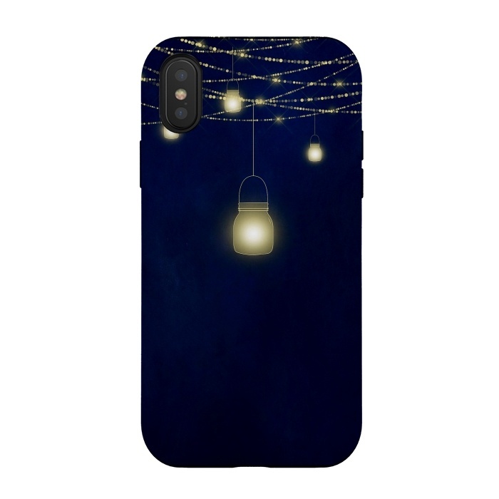 iPhone Xs / X StrongFit Sparkling Light Jars at night by  Utart