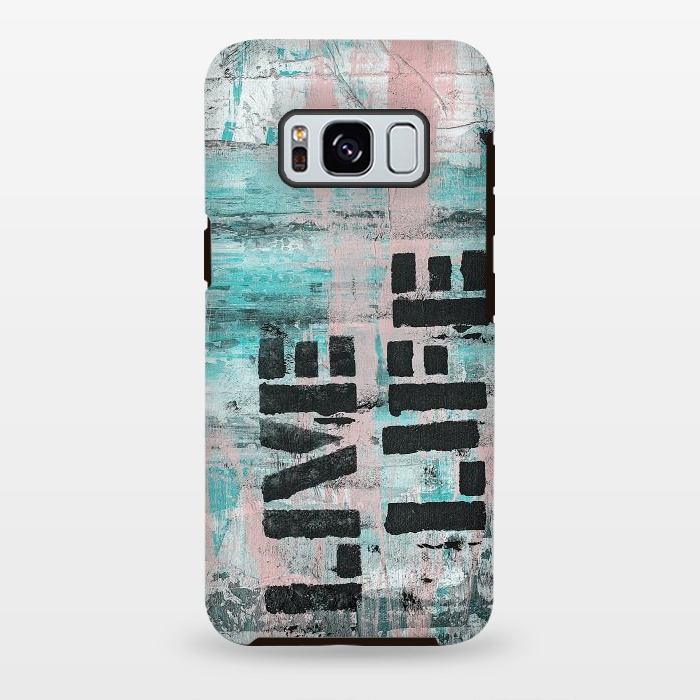 Galaxy S8 plus StrongFit Live Life Pastel Grafitti by Andrea Haase
