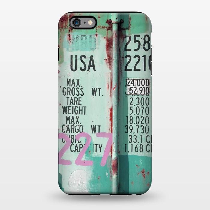 iPhone 6/6s plus StrongFit Turquoise Grafitti Container by Andrea Haase