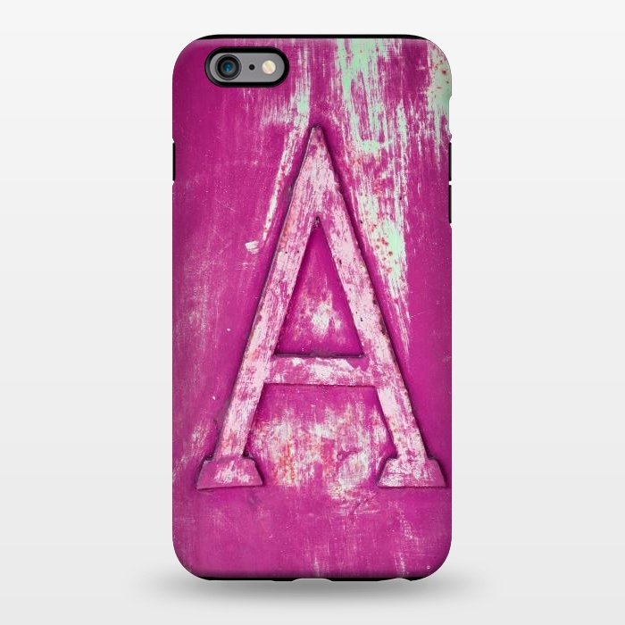 iPhone 6/6s plus StrongFit Grunge Style Pink Letter A by Andrea Haase