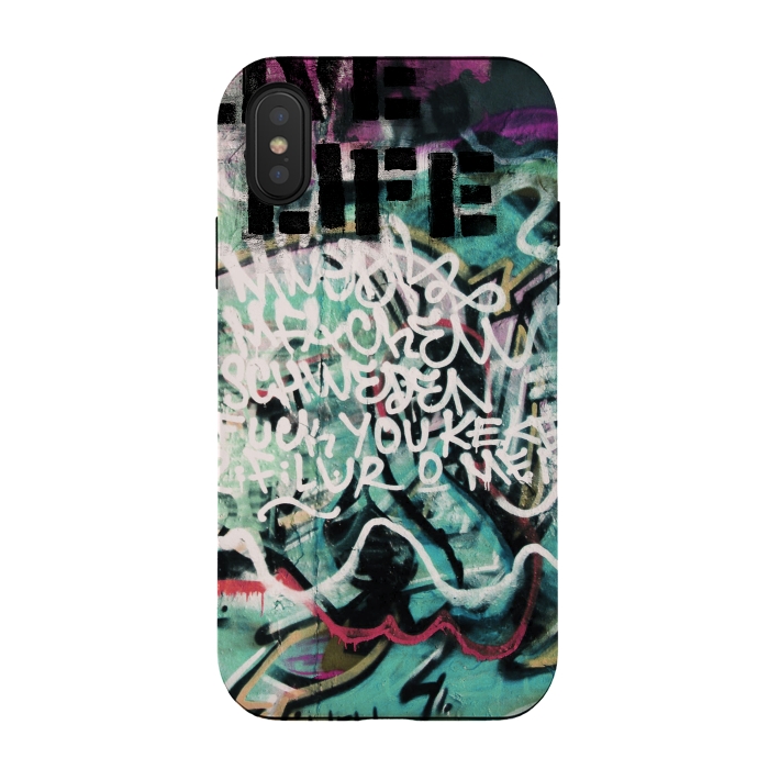 iPhone Xs / X StrongFit Graffiti Art Writing by Andrea Haase