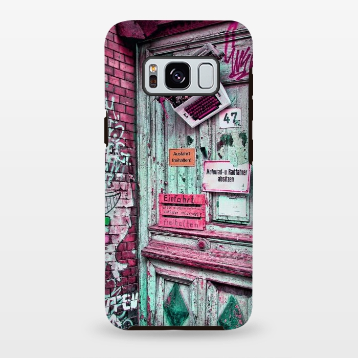 Galaxy S8 plus StrongFit Urban Grunge Door by Andrea Haase
