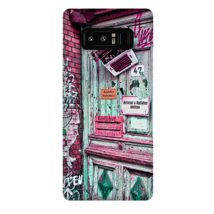 Galaxy Note 8 StrongFit Urban Grunge Door by Andrea Haase