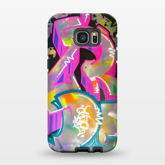 Galaxy S7 EDGE StrongFit Colorful Grafitti Tag by Andrea Haase