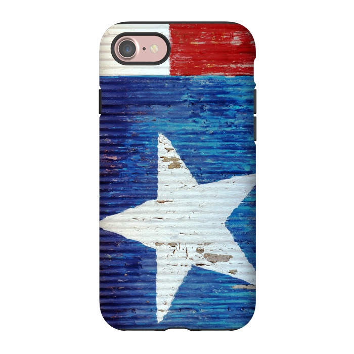 iPhone 7 StrongFit Texas Flag On Distressed Metal by Andrea Haase