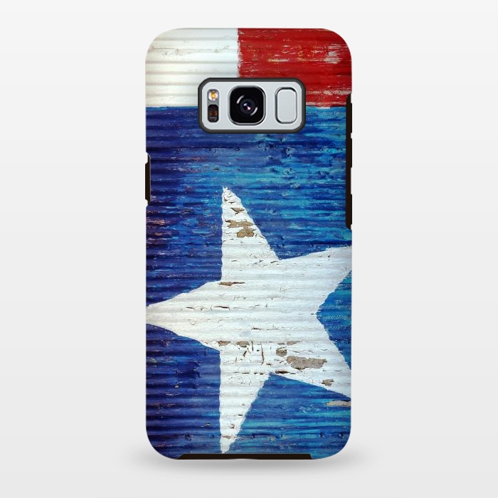 Galaxy S8 plus StrongFit Texas Flag On Distressed Metal by Andrea Haase
