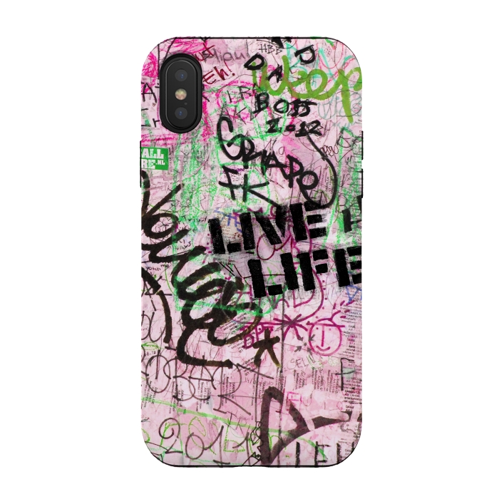 iPhone Xs / X StrongFit Graffiti Writing Live Live by Andrea Haase