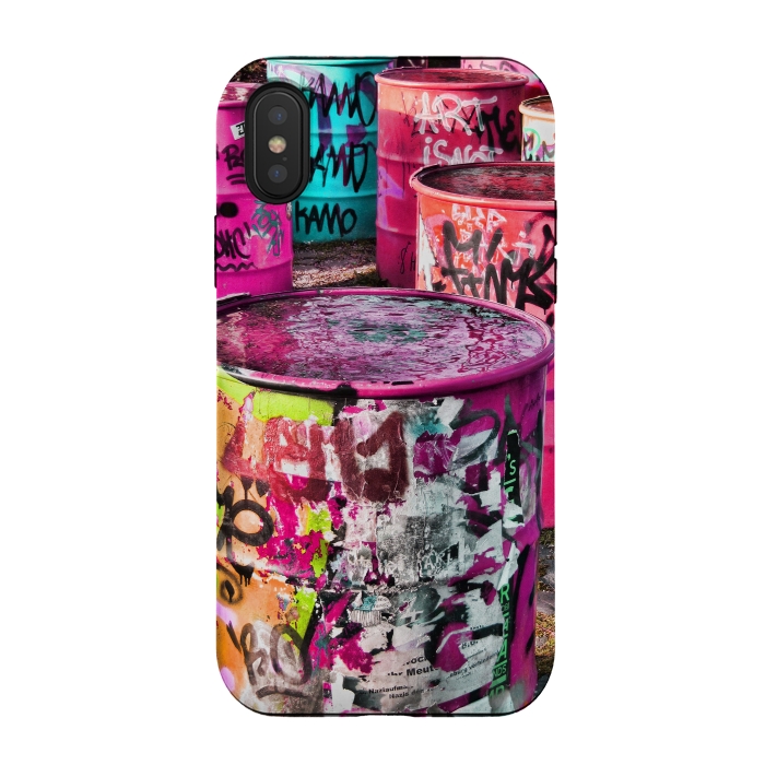 iPhone Xs / X StrongFit Oil Barrel Art by Andrea Haase