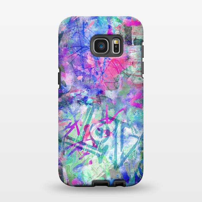 Galaxy S7 EDGE StrongFit Colorful Grafitti by Andrea Haase