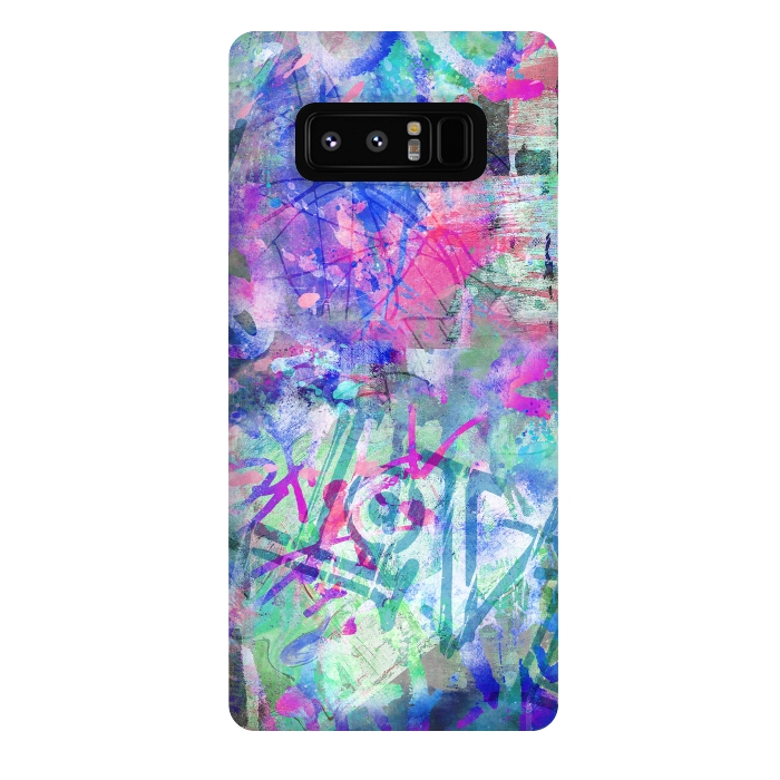 Galaxy Note 8 StrongFit Colorful Grafitti by Andrea Haase