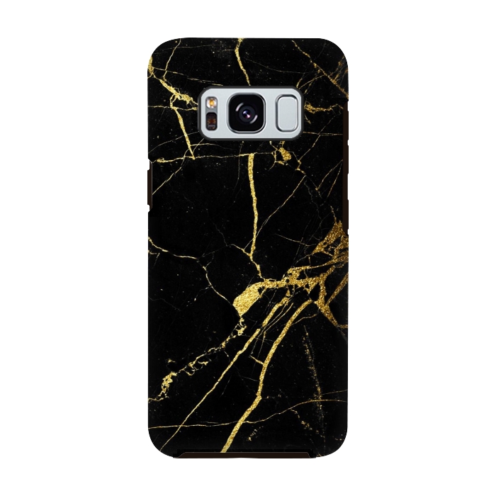 Galaxy S8 StrongFit  Black-Gold Marble Impress by ''CVogiatzi.