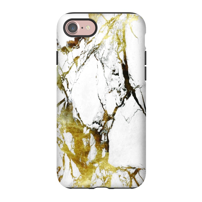iPhone 7 StrongFit Gold-White Marble Impress by ''CVogiatzi.