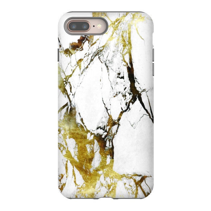 iPhone 7 plus StrongFit Gold-White Marble Impress by ''CVogiatzi.