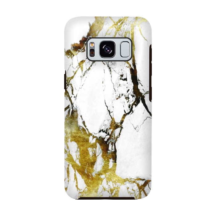 Galaxy S8 StrongFit Gold-White Marble Impress by ''CVogiatzi.
