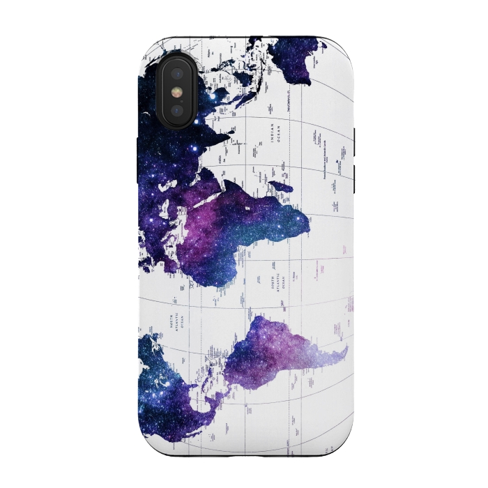 iPhone Xs / X StrongFit ALLOVER THE WORLD-Galaxy map by ''CVogiatzi.