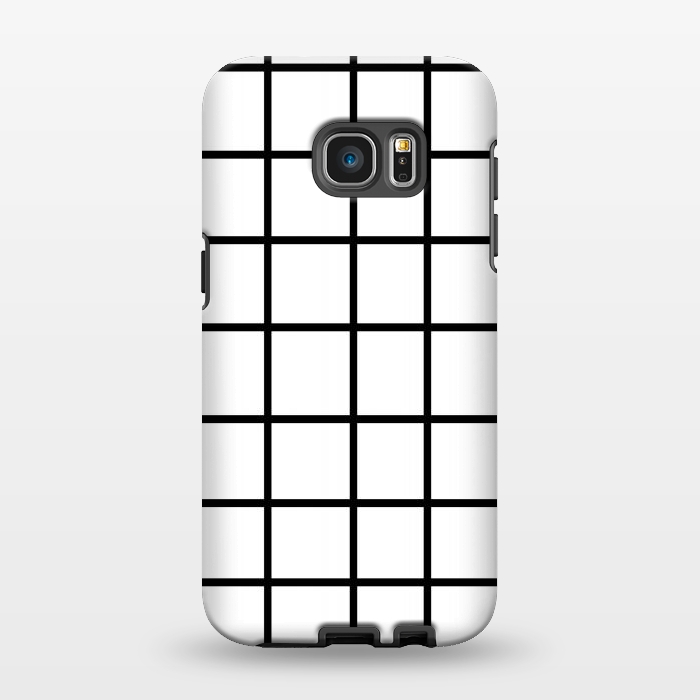 Galaxy S7 EDGE StrongFit Grid White & Black by ''CVogiatzi.