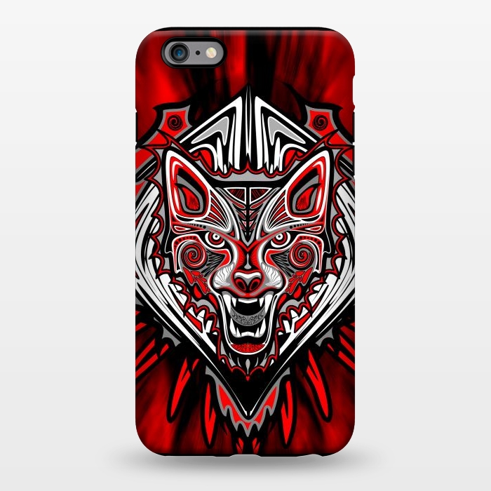 iPhone 6/6s plus StrongFit Wolf Tattoo Style Haida Art by BluedarkArt