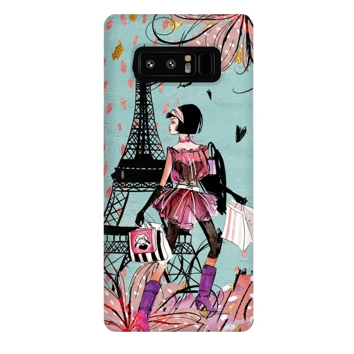 Galaxy Note 8 StrongFit Fashion Girl in Paris by  Utart