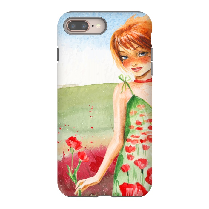 iPhone 7 plus StrongFit Summer Girl in Poppy field by  Utart