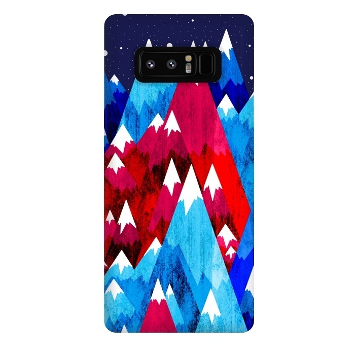 Galaxy Note 8 StrongFit Blue Peak Mountains by Steve Wade (Swade)