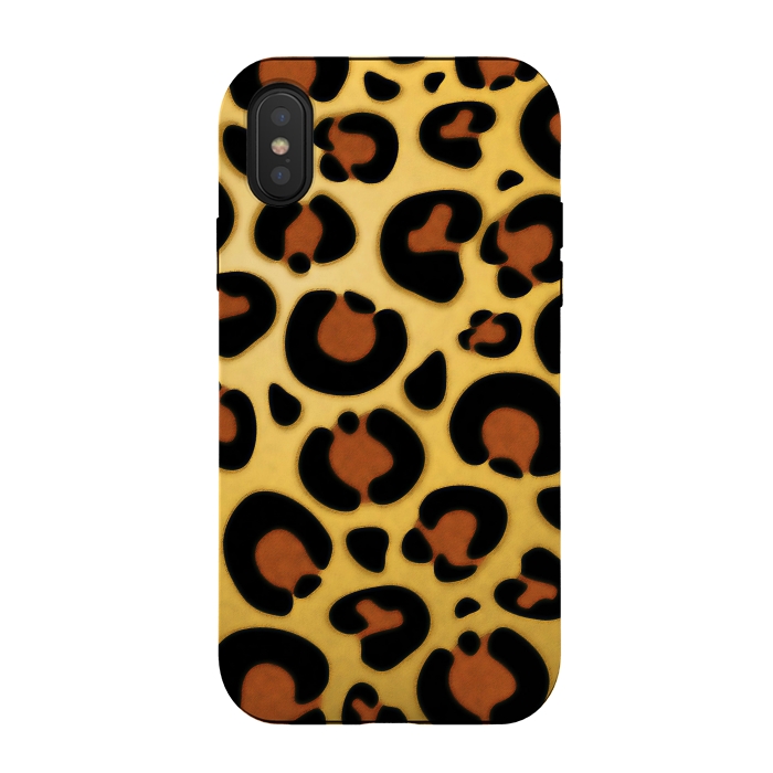 iPhone Xs / X StrongFit Jaguar Leopard Fur Texture by BluedarkArt