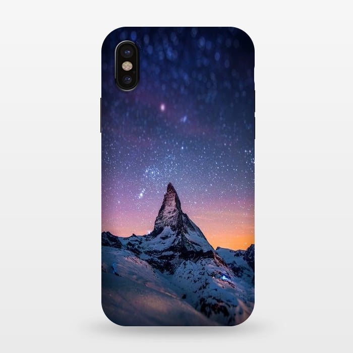 iPhone Xs / X StrongFit Mountain Reach the Galaxy by ''CVogiatzi.
