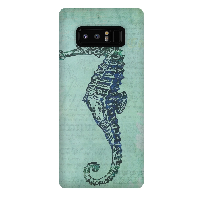 Galaxy Note 8 StrongFit Vintage Seahorse 2 by Andrea Haase