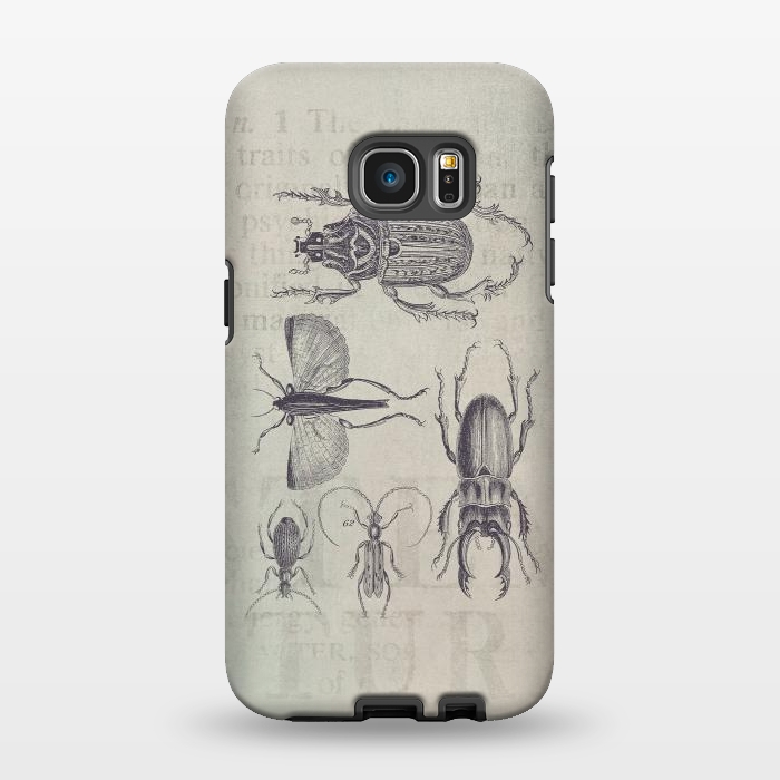 Galaxy S7 EDGE StrongFit Vintage Beetles And Bugs by Andrea Haase