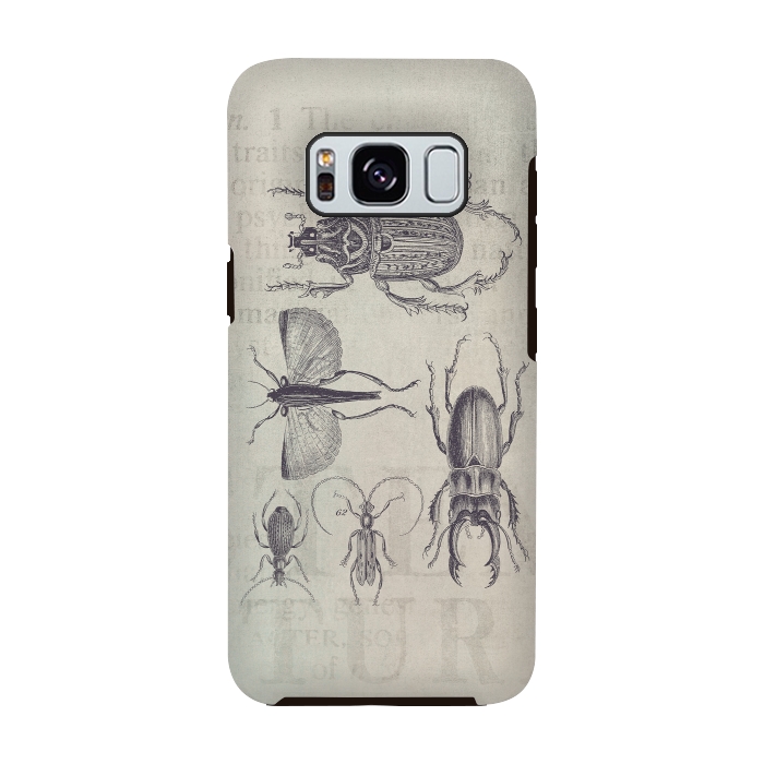 Galaxy S8 StrongFit Vintage Beetles And Bugs by Andrea Haase
