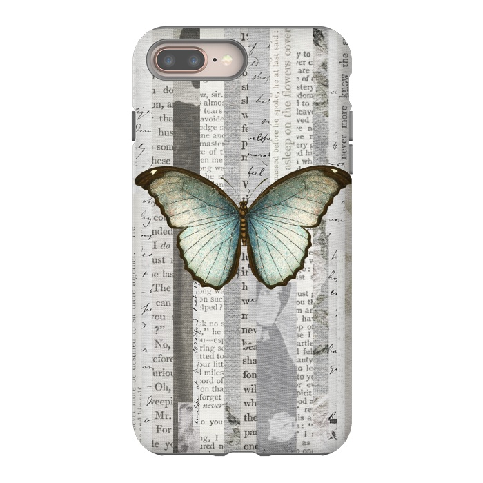 iPhone 7 plus StrongFit Vintage Butterfly Paper Collage by Andrea Haase