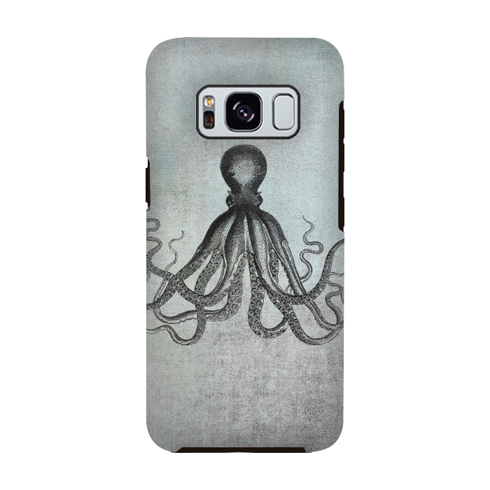Galaxy S8 StrongFit Octopus Vintage Art by Andrea Haase
