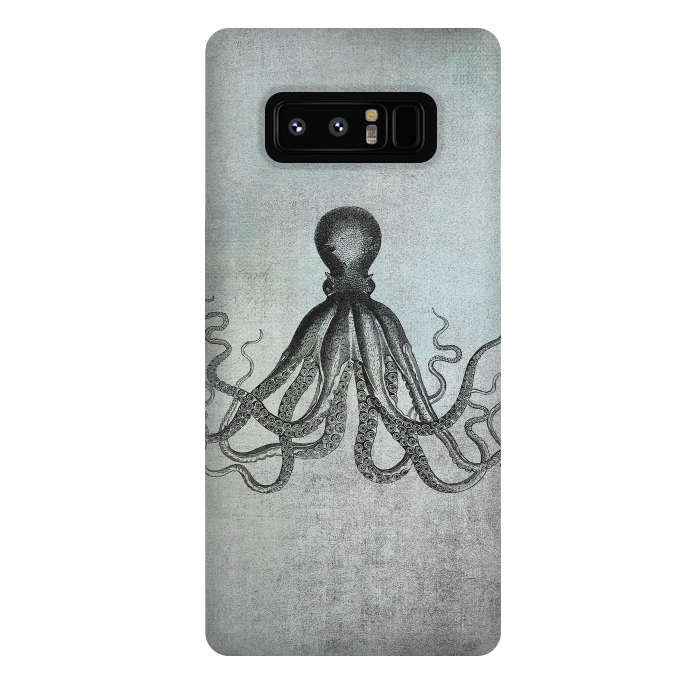 Galaxy Note 8 StrongFit Octopus Vintage Art by Andrea Haase