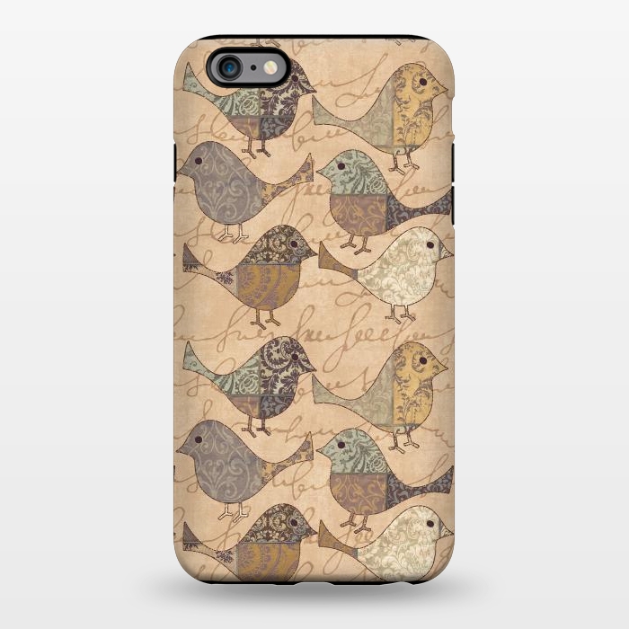 iPhone 6/6s plus StrongFit Patchwork Bird Pattern by Andrea Haase