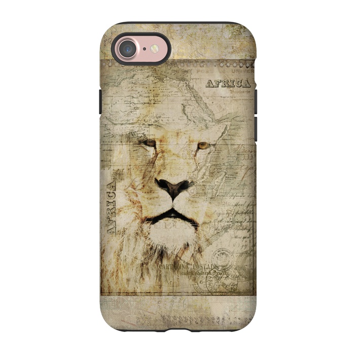 iPhone 7 StrongFit Lion King Of Africa Collage by Andrea Haase