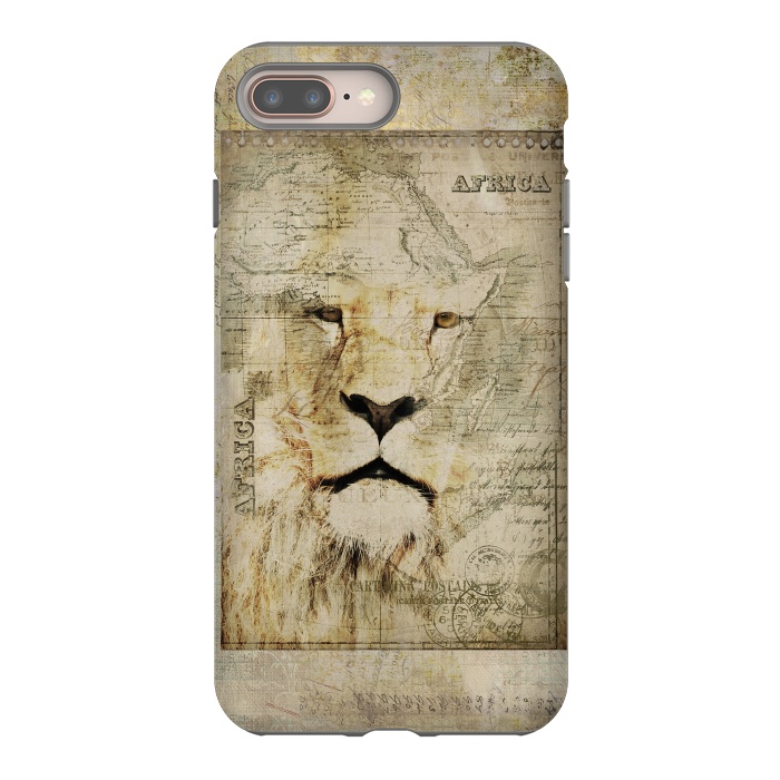 iPhone 7 plus StrongFit Lion King Of Africa Collage by Andrea Haase