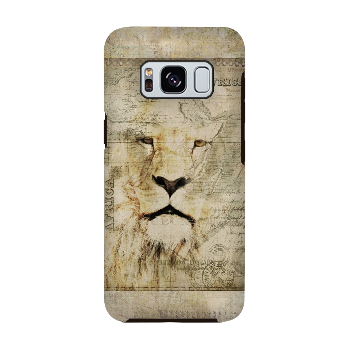 Galaxy S8 StrongFit Lion King Of Africa Collage by Andrea Haase
